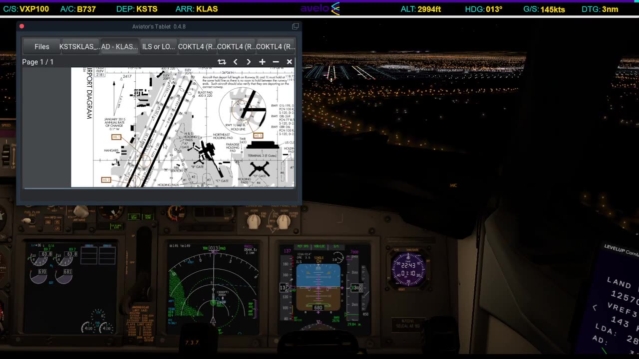 Landing in Las Vegas (KLAS)