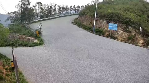 Four dumb girls riding a moped