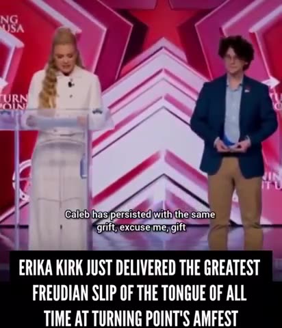 Erika Kirk just delivered a Freudian slip of the tongue of all time at Turning Point's AmFest.