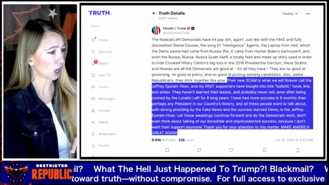 What The Hell Just Happened To Trump?! Blackmail? SOMETHINGS UP!