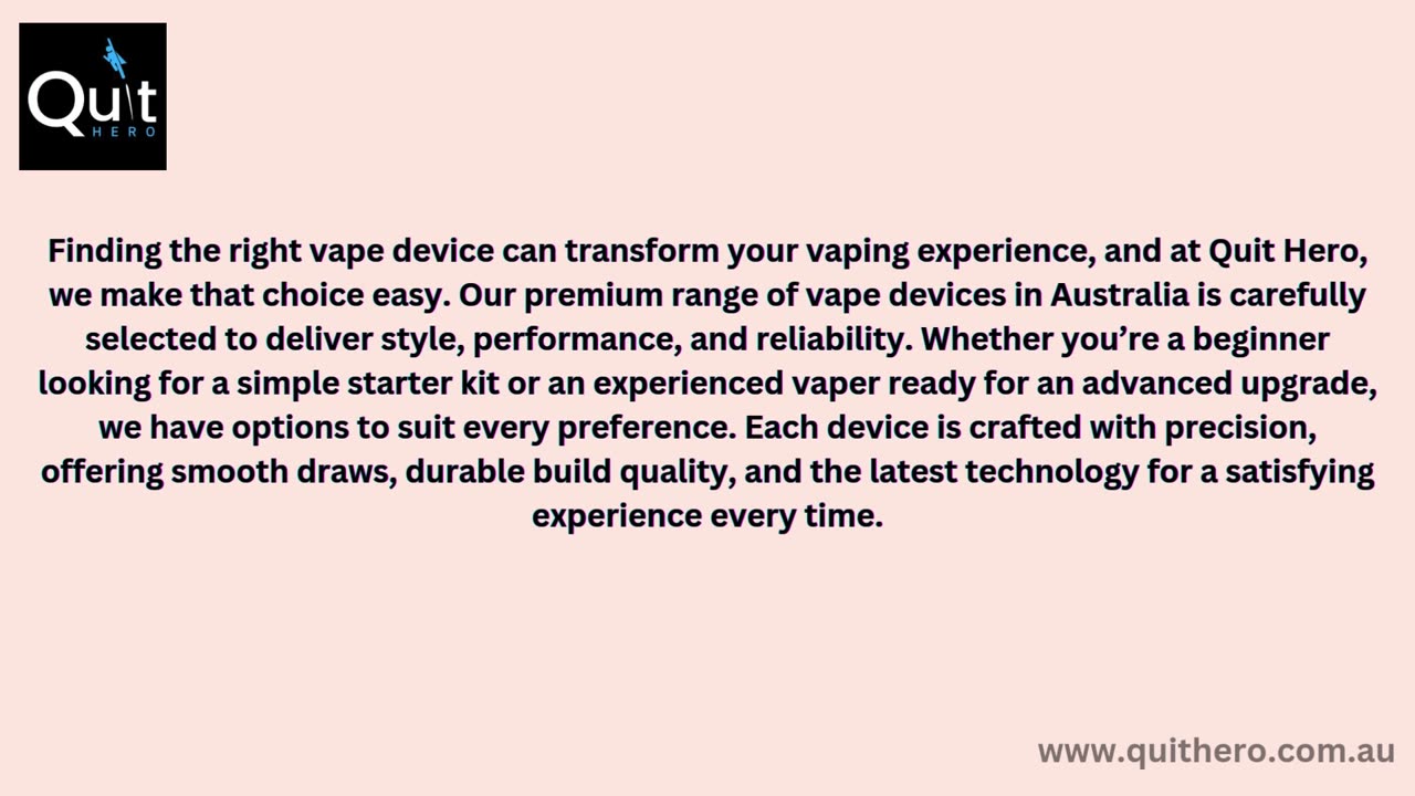 Vape Devices Australia – Shop with Quit Hero
