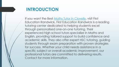 Best Maths Tutor in Clovelly
