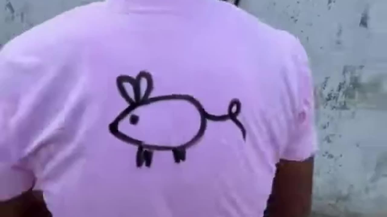 Friend draws on back, recreated on wall—skill or teamwork? 🎨✨ #ObservationChallenge