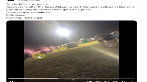 White man beats up White Woman at concert
