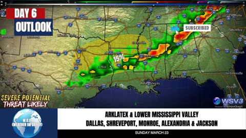 🌪️ Significant Severe Risk Possible for Arklatex & Beyond! 3/18/25 #shorts