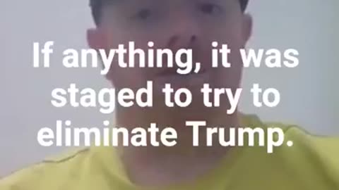 If it was staged, Trump didn't do it.