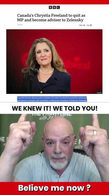 Chrystia Freeland Exits Canada for Zelensky Role 🚨