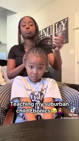 Intentionally teaching a little girl to talk like an ignorant ghetto thug