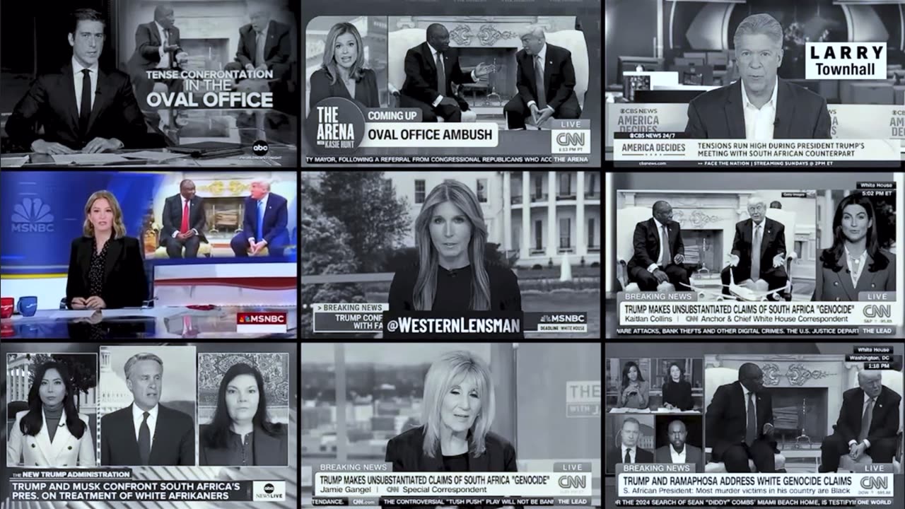 MSM coordinated attack on Trump and the slaughtered South Africans farmers