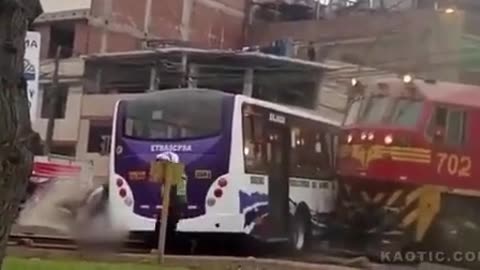 Train And Bus Meet At The Wrong Time