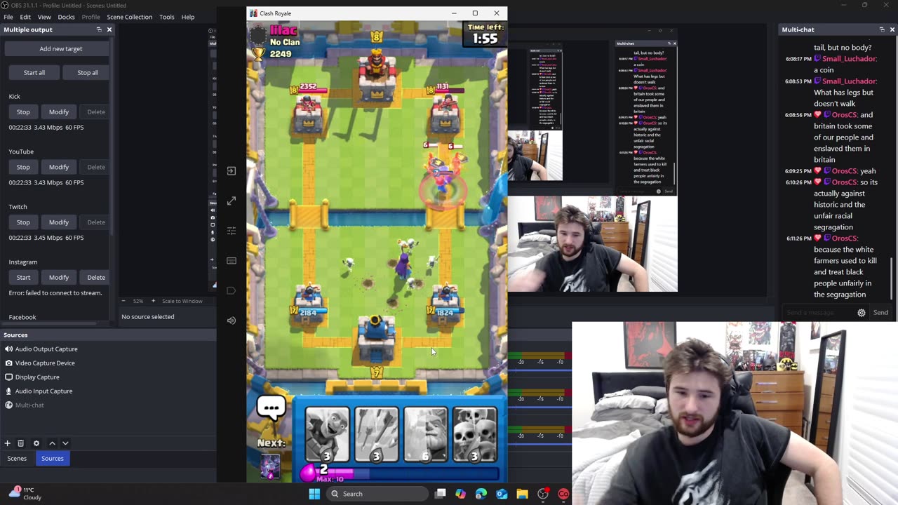 Live! Playing Clash of Clans