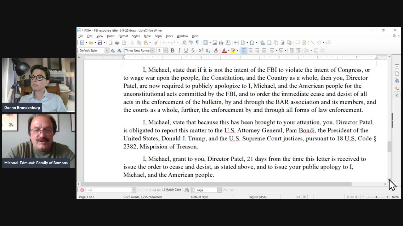 BNN (Brandenburg News Network) 7/15/2025 Lawful Defense & Mike Bambas - AxMiTax Truth