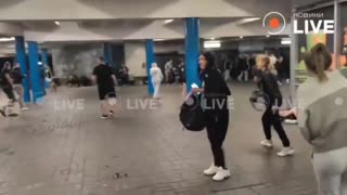 Kiev Residents Shelter During the Attacks