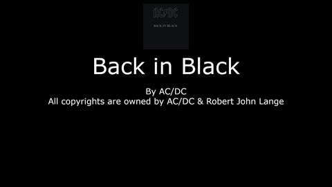 Back In Black