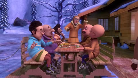 Motu Patlu Ka Snow Main Hungama | Motu Patlu & Human Remote Control | Motu Patlu | Kiddie Land