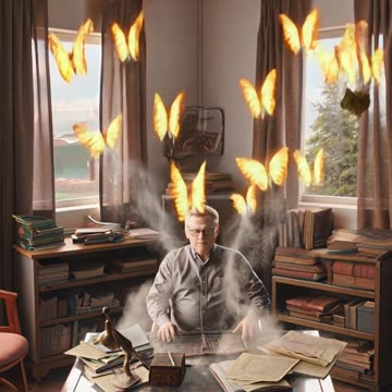 Man Opens Book… Pages Turn Into Glowing Butterflies! 🦋✨ Viral Magic
