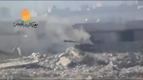 Syrian war Idlib, Rebel Metis-M ATGM vs 2S1 Gvozdika, hit (FSA) 2012.12.31