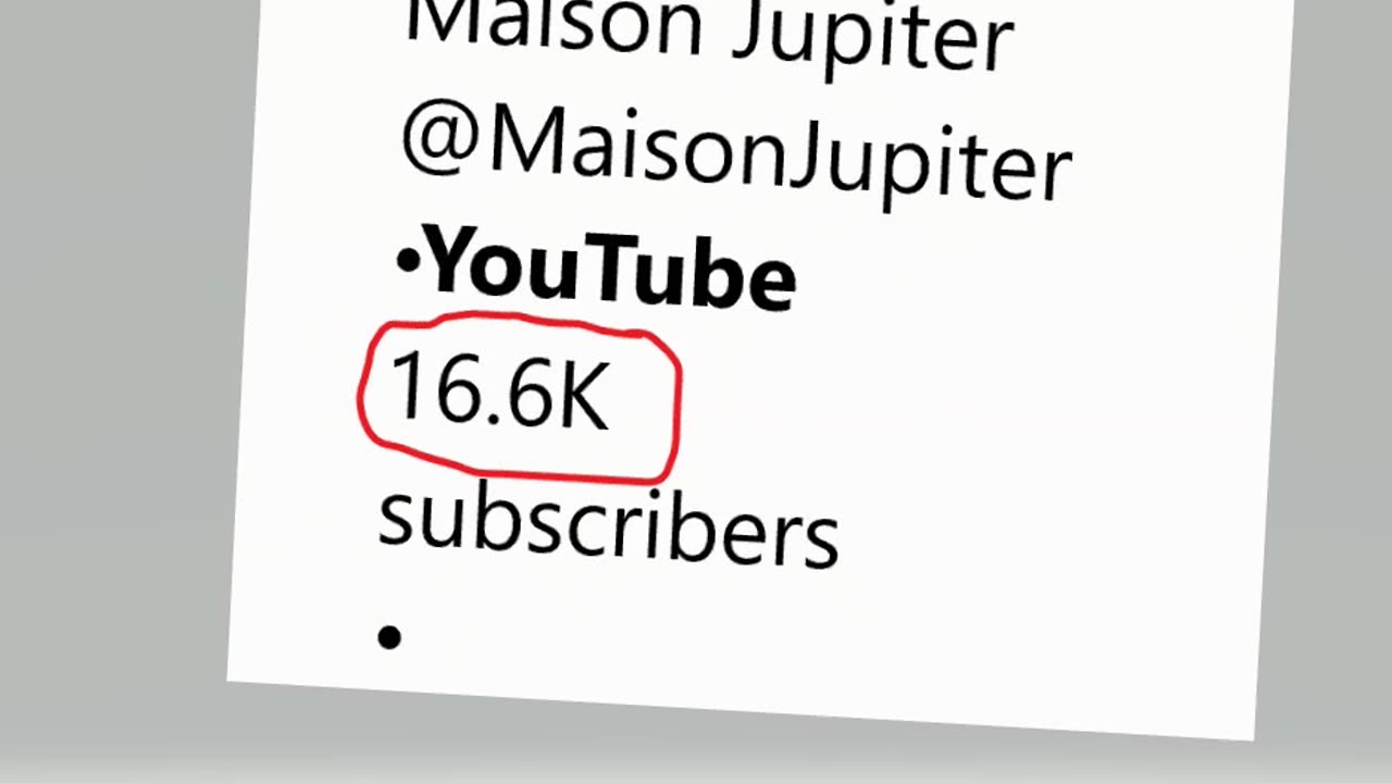 Congratulations Maison Jupiter New Subscriber Number