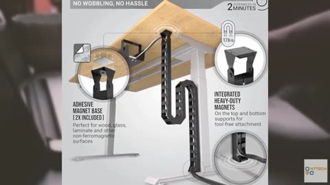 Ultimate Setup Under Desk Cable Management Vertebrae - Perfect for Sit Stand Des