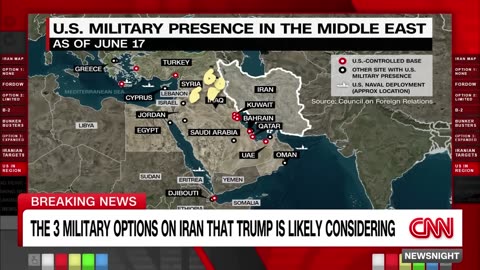 Three military options on Iran Trump is likely considering