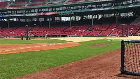 at Fenway pregame wed rainout restart