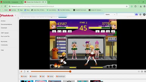 Dream Club: The Best Of Daughters - gameplay Flash Anime girls Fighting game