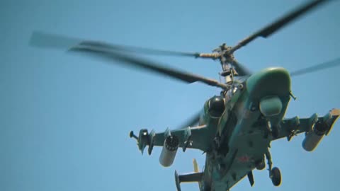 Ka-52 Alligator Attack Helicopter in Action