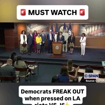 Democrats Freakin Out When Pressed About LA Riots vs J6