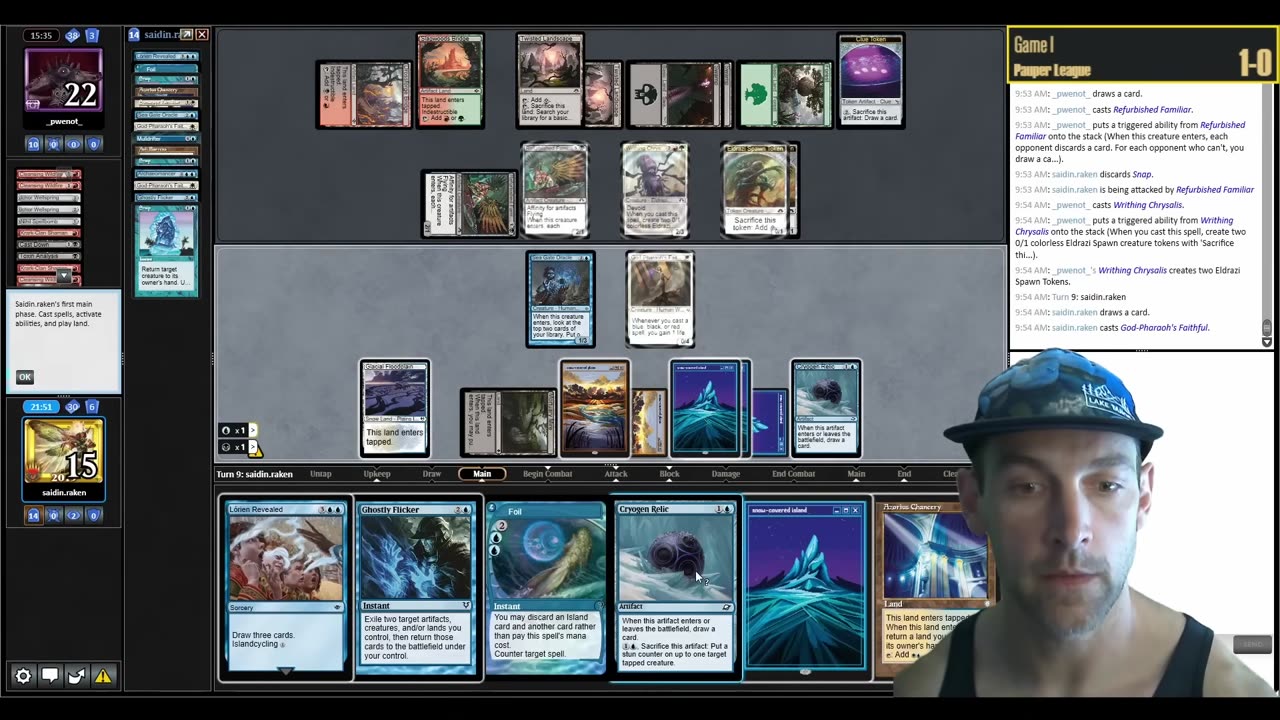 FULL ON FORCES! Pauper UW Familiars powers you out with free counters and tons of card draw!