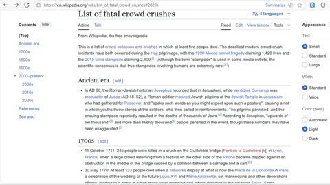 Overpopulation leads to higher fatal crowd crush