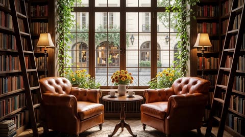 Relaxing Smooth Jazz in a Book Café Atmosphere 📖☕ Background Music