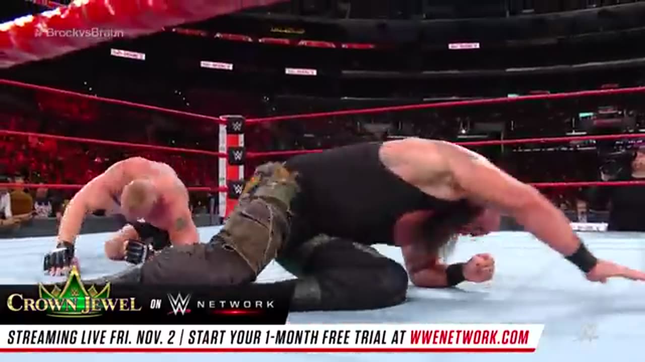 Wwe Wrestling match between Brock Lesnar and Braun Strowman