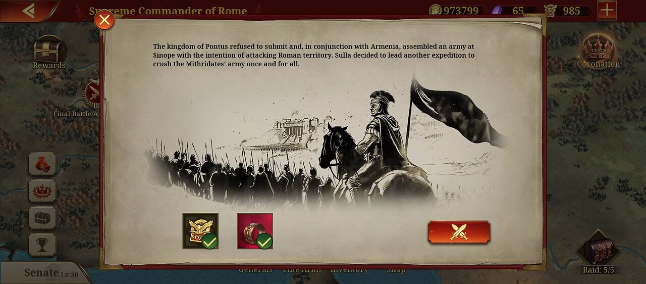 Great Conqueror Rome: Rise of Monarchs: Conqueror: Supreme Commander of Rome: Sulla V4