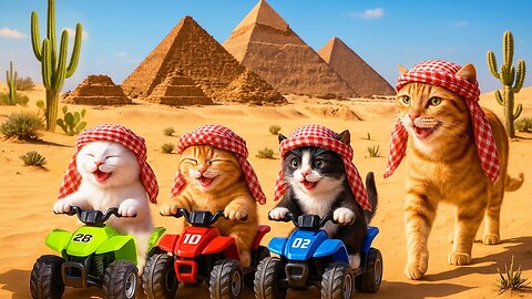 Mama Cat Crochets to Earn Money, Surprises Ginger Kitten with a Trip to the Egyptian Pyramids ✈️🏜️🐾