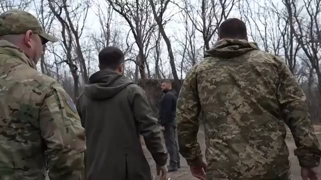 Ukrainian President Zelensky visits the frontline in Khariv