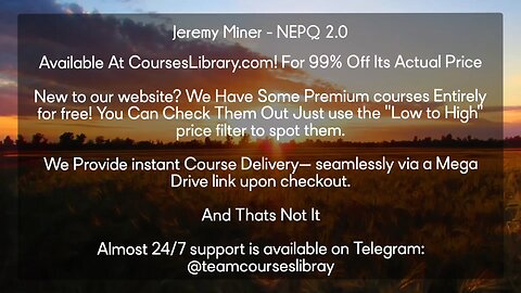 (CoursesLibrary.com)Jeremy Miner - NEPQ 2.0