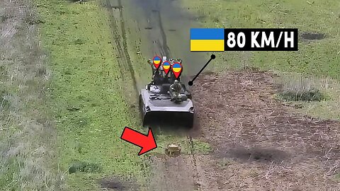 Ukrainian APC Hits Mine at Full Speed – Shocking Battlefield Moment!