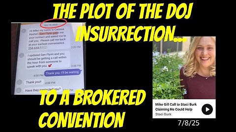 THE PLOT OF THE DOJ INSURRECTION TO A BROKERED CONVENTION - 7/8/25