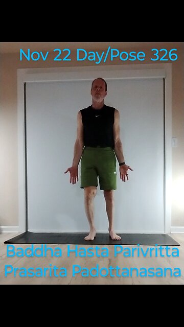 Baddha Hasta Parivritta Prasarita Padottanasana Hands Bound Revolved Wide Leg Forward Fold Pose