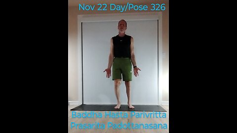 Baddha Hasta Parivritta Prasarita Padottanasana Hands Bound Revolved Wide Leg Forward Fold Pose