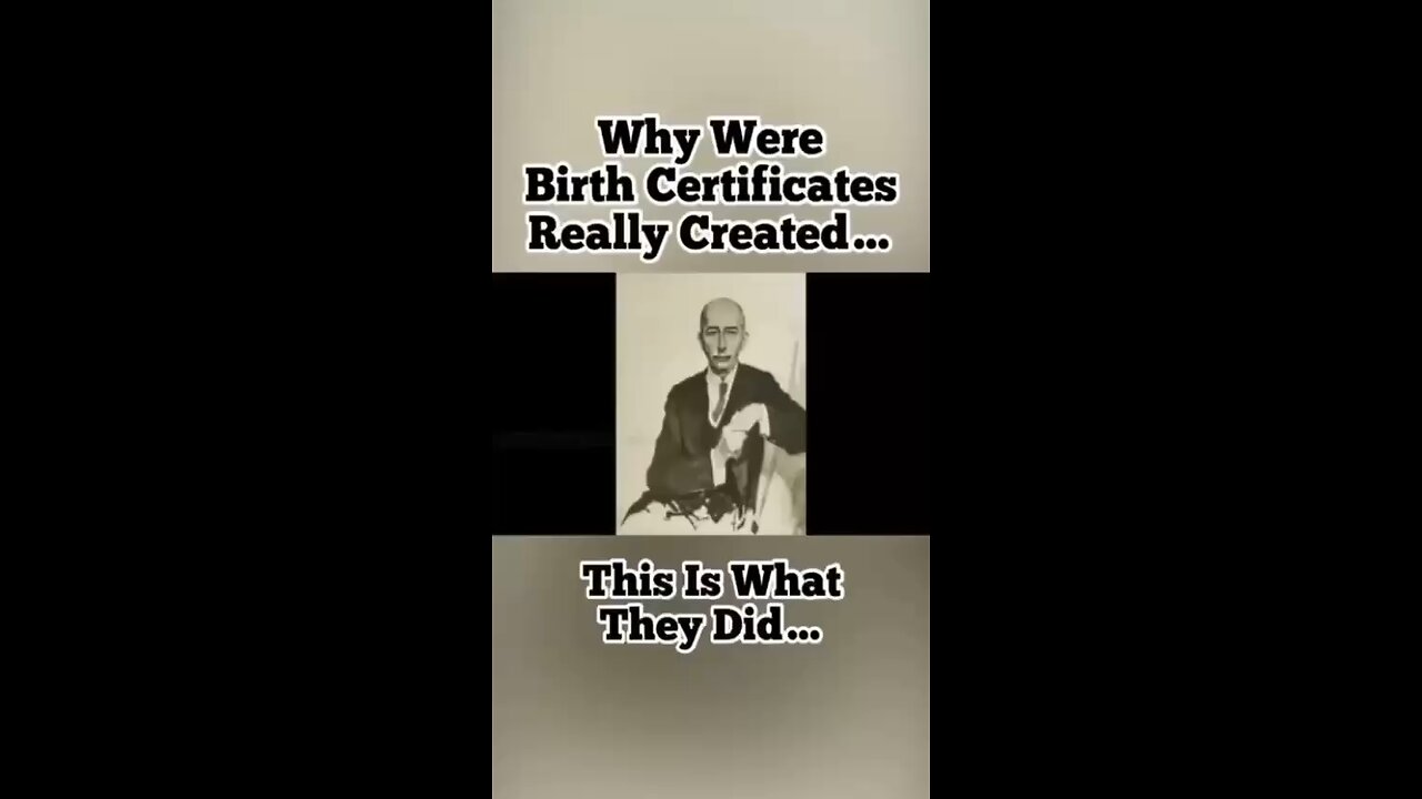 Reminder Why Birth Certificates Were Created