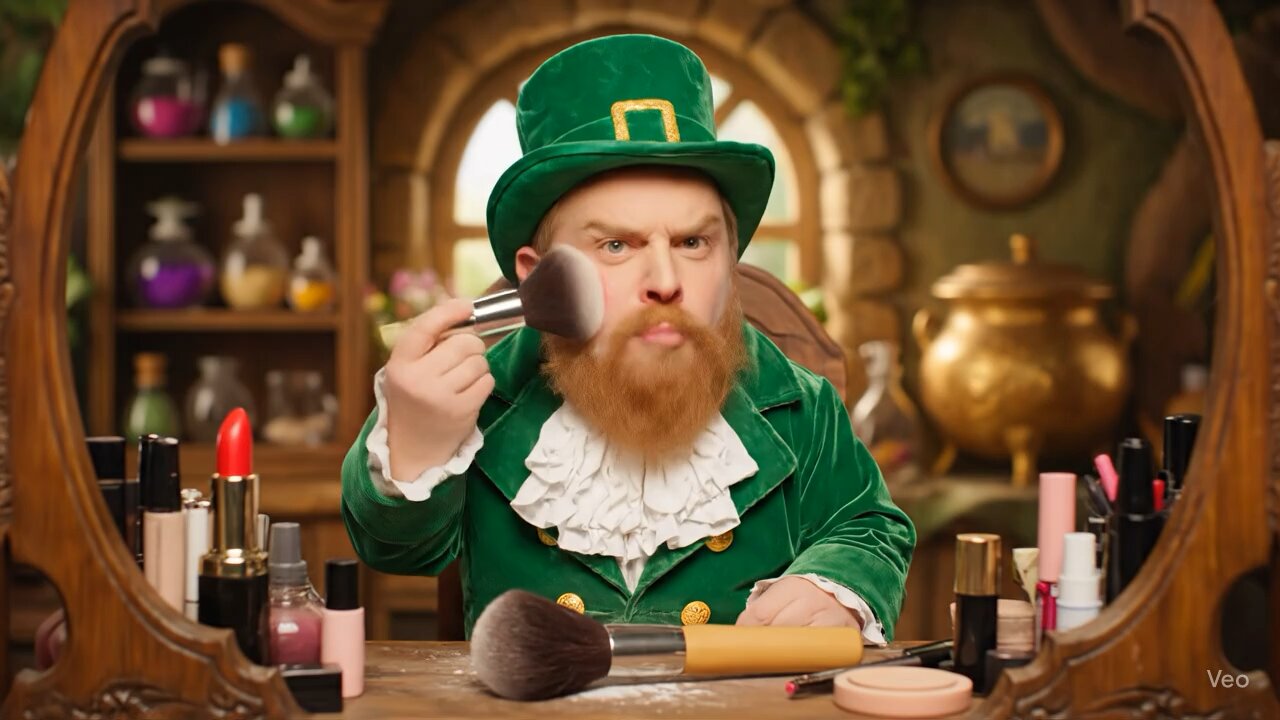 A Leprechaun's Beauty Routine #leprechaun #makeup #beauty #makeuptutorial #funny
