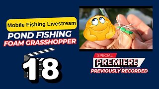 Urban Pond Fishing for Bass, Foam Grasshopper #mobile #fishing #livestream #restream #premiere