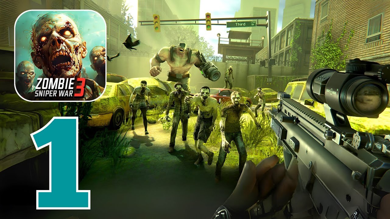 Zombie Sniper War 3 - Gameplay Walkthrough | Part 1 (Android, iOS)