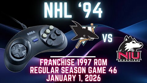 NHL '94 Franchise League (1997) - Sharks (Len) at Huskies (niuhuskie224) {Genesis} - Game 46