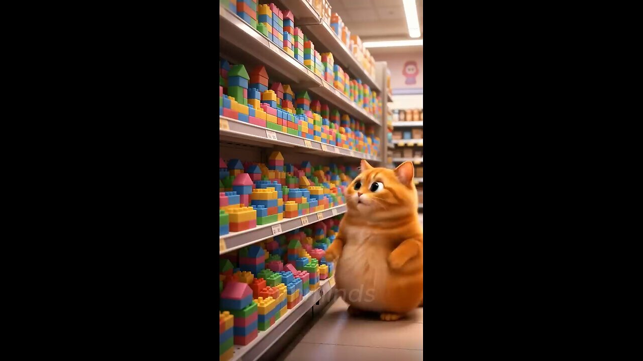 Cute Cat Buys LEGO And Faces The Epic Battle Between Robots And Laser Husky #hmminds