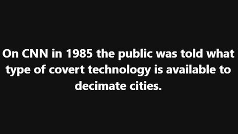 Microwave weapons were talked about in 1985