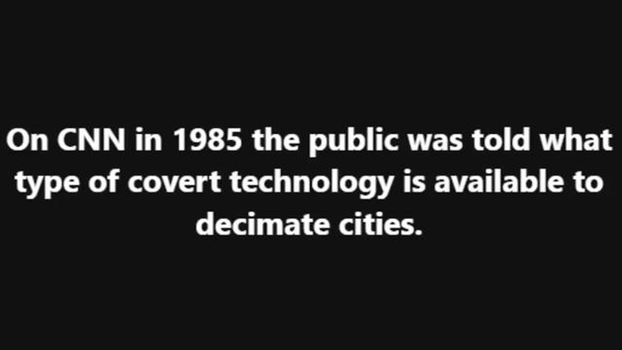 Microwave weapons were talked about in 1985