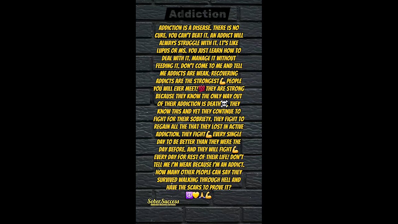 Addiction Is A Disease That Will Kill You If Not Treated‼️💯 #RecoveryJourney #RecoveryIsPossible