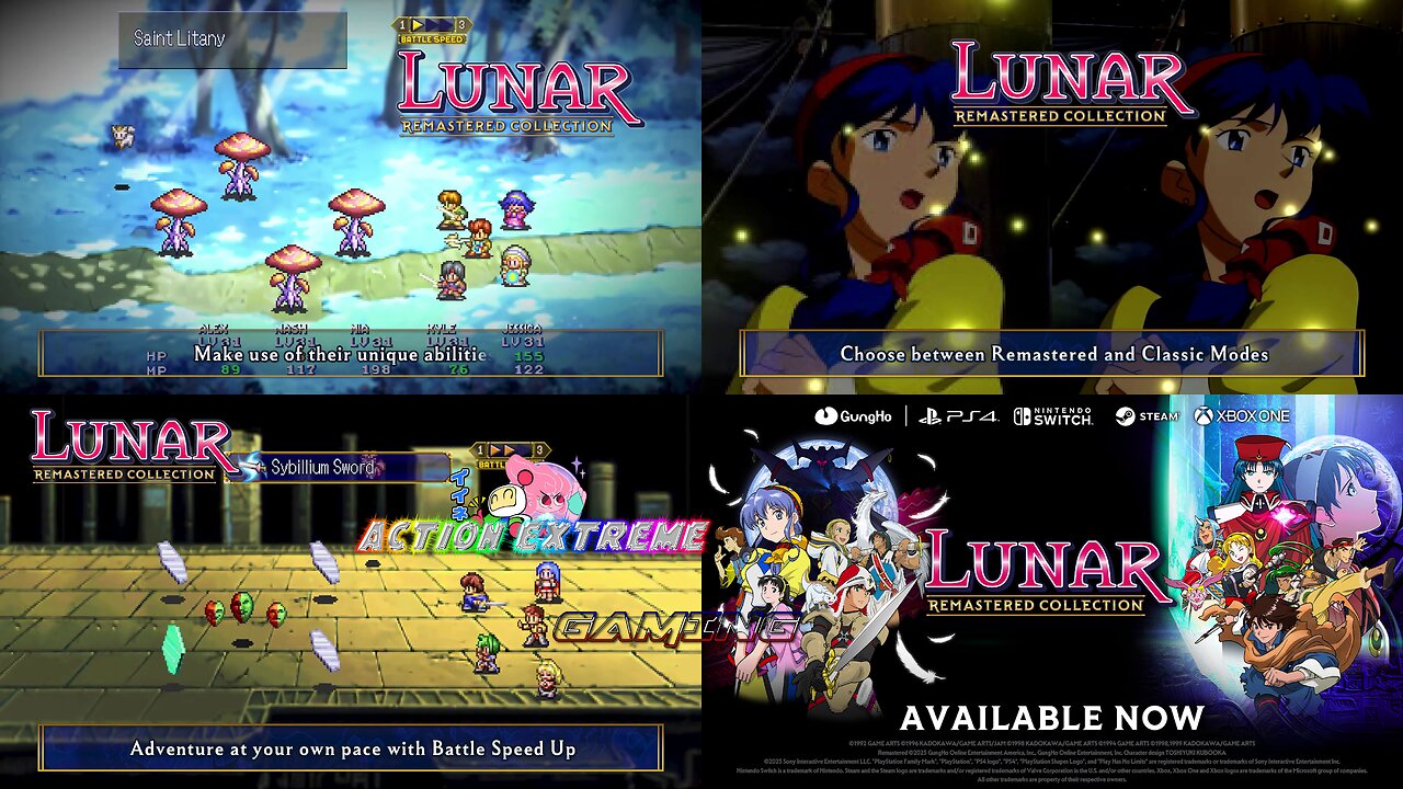 LUNAR HD Remastered Collection Available Now Launch Trailer (NIntendo Switch and Playstation 4)
